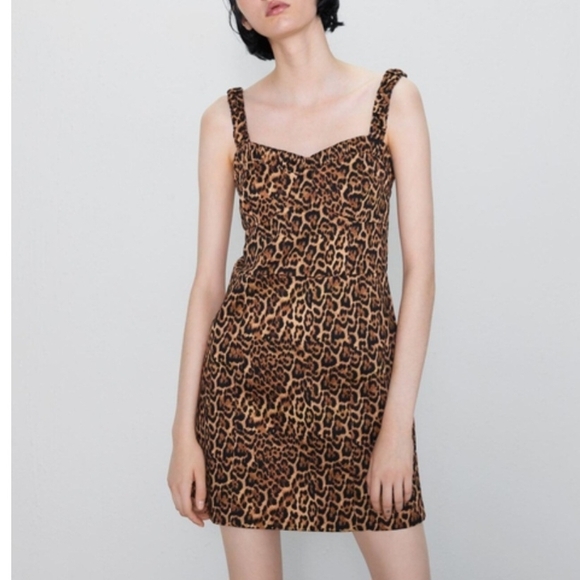 Zara Dresses & Skirts - Zara Leopard Print Mini Dress - Women - Junior XXS